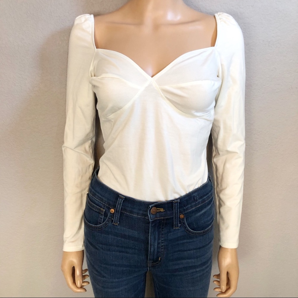 Reformation Heather Bodysuit Long Sleeve